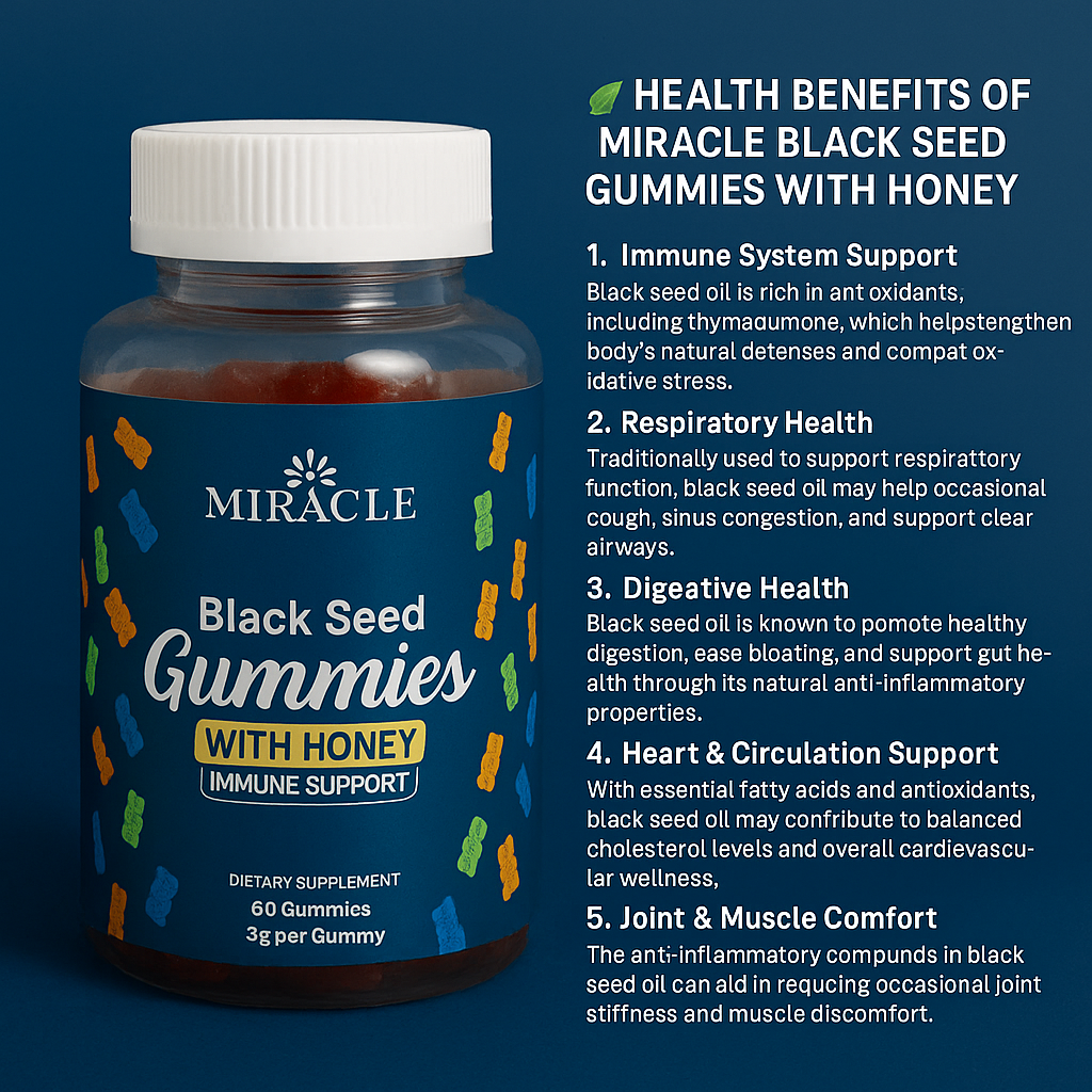 Black Seed Gummies with honey