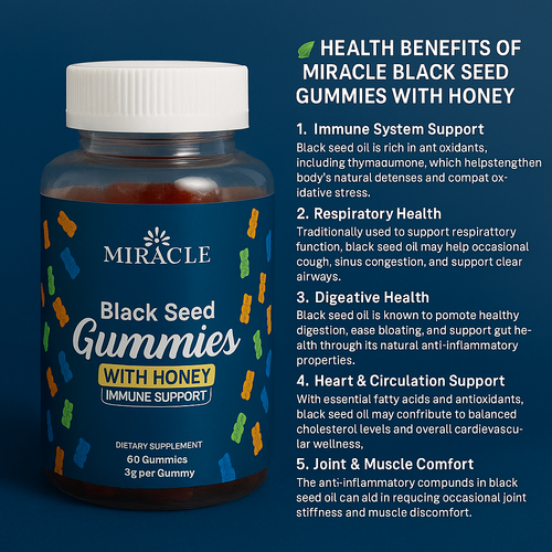 Black Seed Gummies with honey