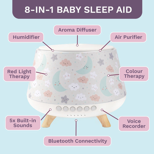 Aroma-Snooze Plus- 8 in 1 Humidifier + 3 Covers