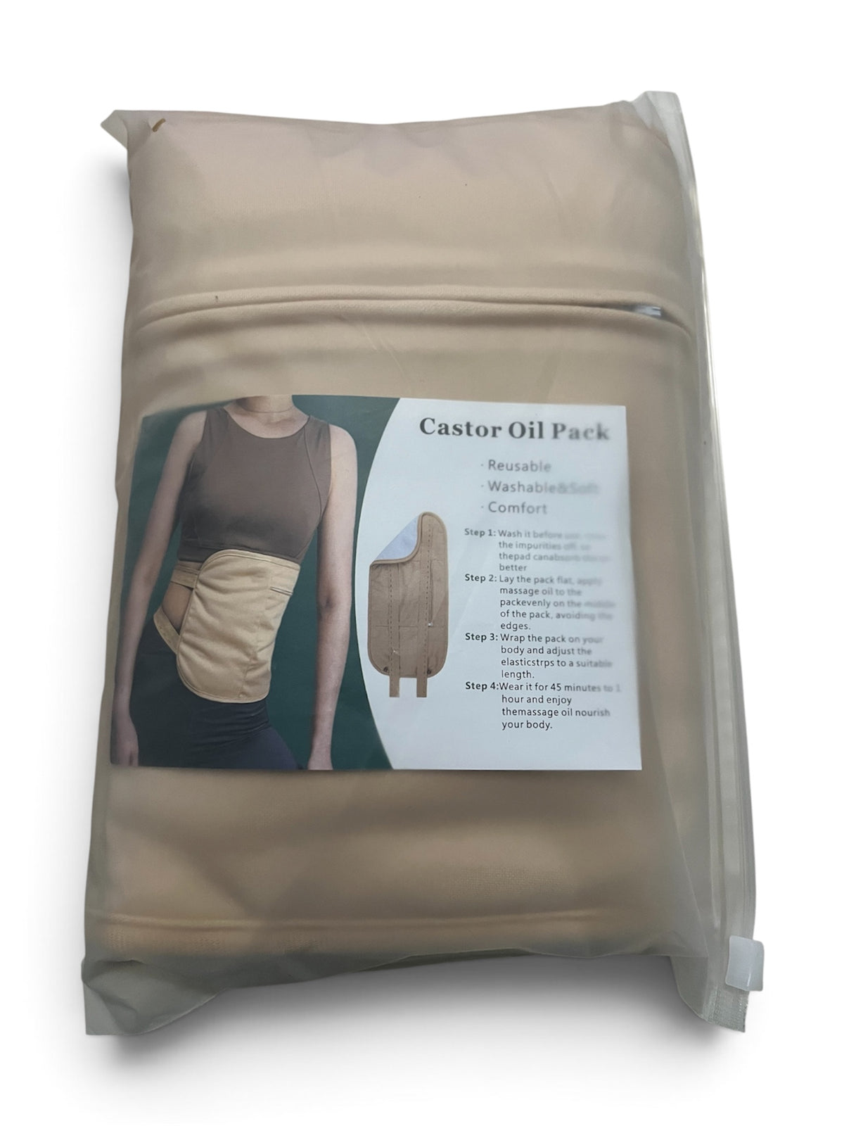 8pcs Castor oil cotton pack wraps