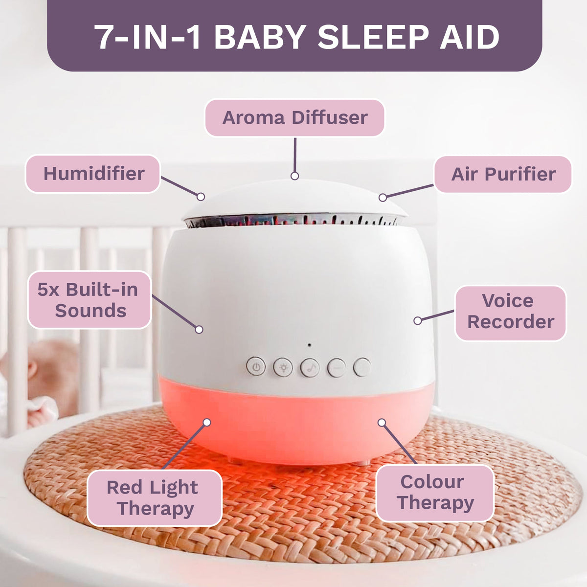 Aroma-Snooze 7 in 1 Sleep Aid Humidifier