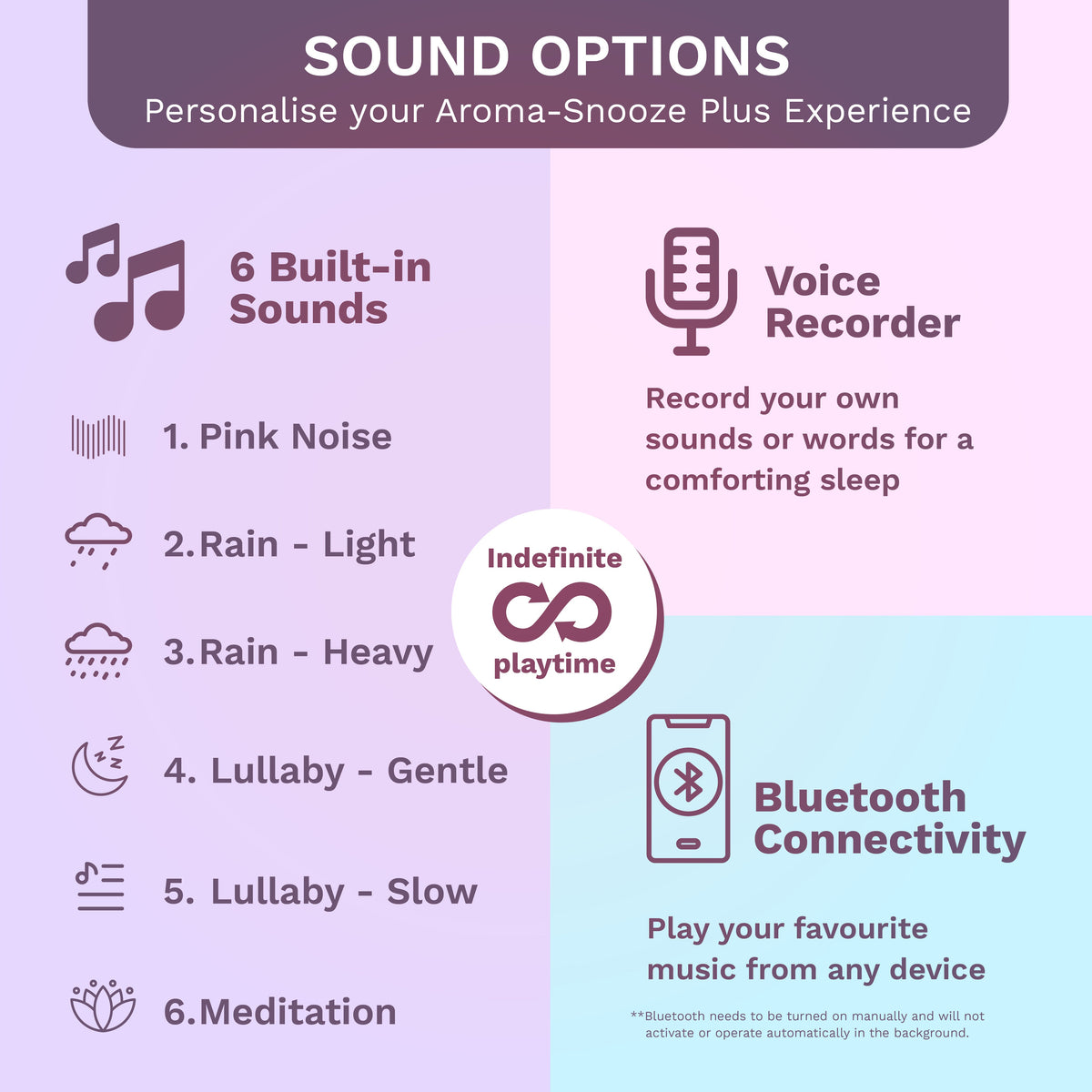 Aroma-Snooze Plus- 8 in 1 Humidifier + 3 Covers
