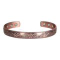 Copper Magnetic Thin Floral Bracelet