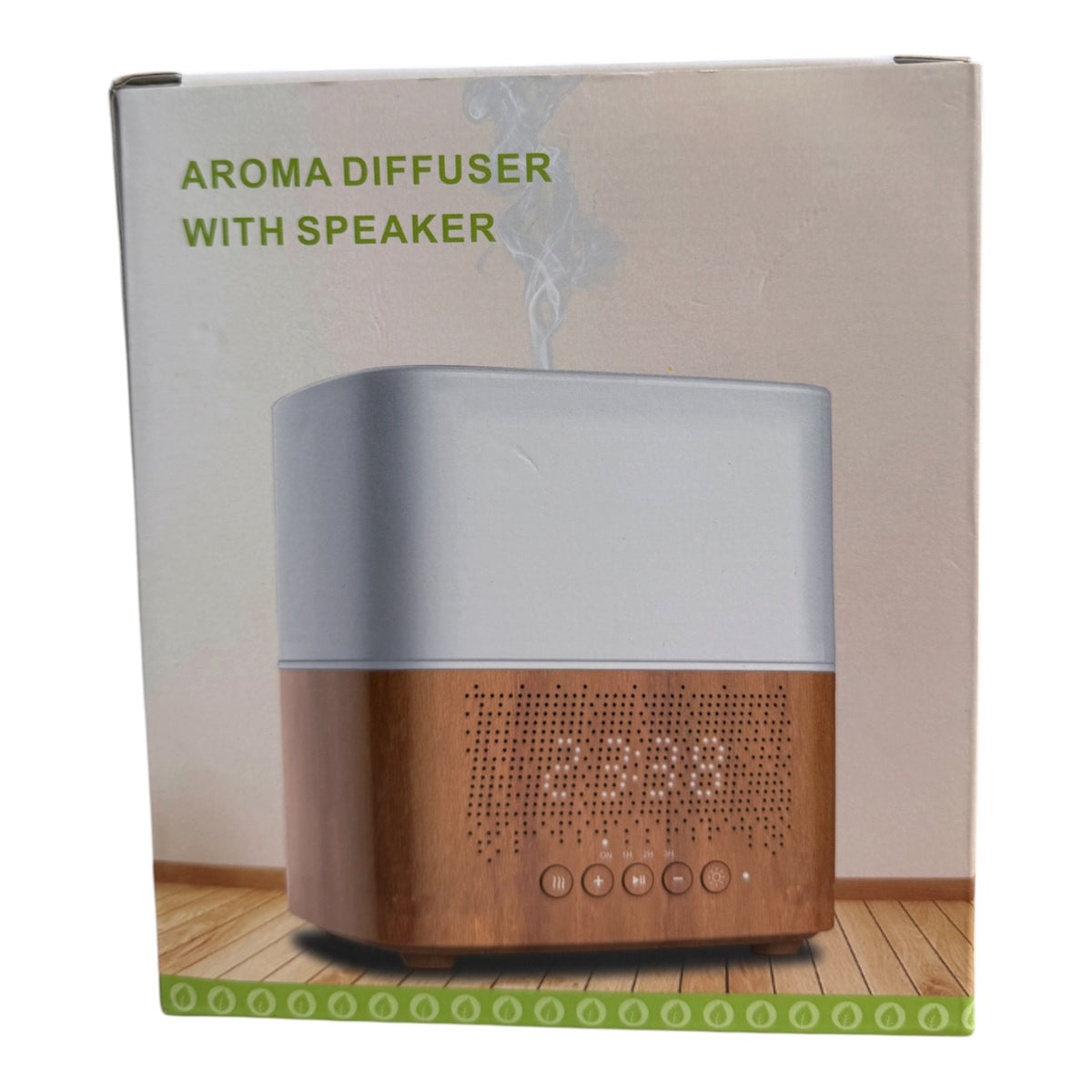 Aroma Diffuser with Clock & Bluetooth Speaker